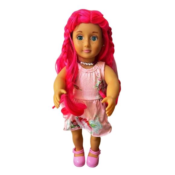 OOAK Custom Our Generation Doll with floor-length hot pink hair! Kendra! - Picture 4 of 4